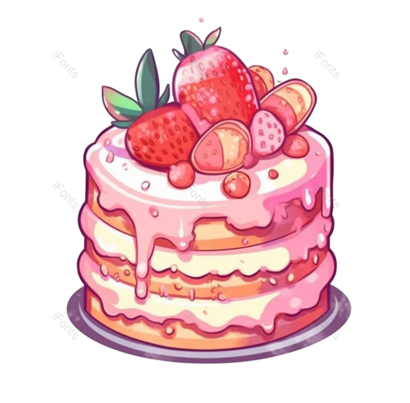 水果图片,面包店元素,美味蛋糕PNG,奶油免抠素材